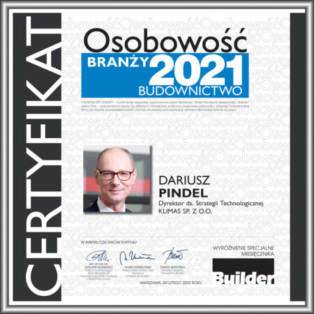 Dariusz Pindel - Osobowość branży budownictwo 2021