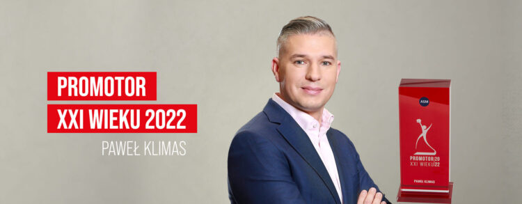 Paweł Klimas z tytułem Promotora XXI wieku 2022)